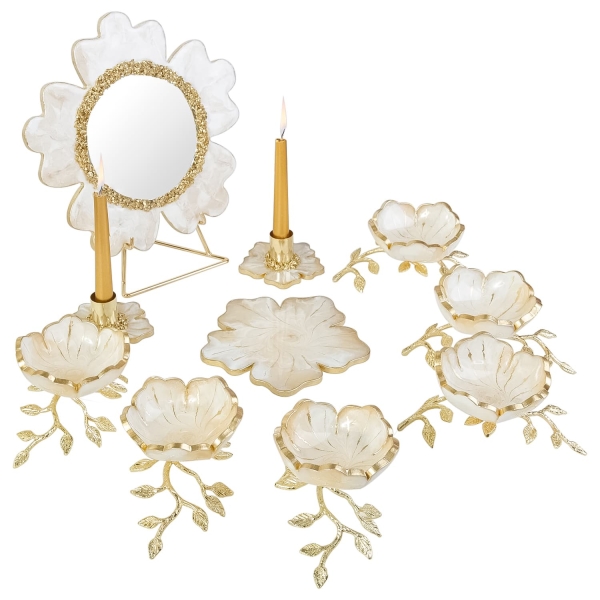 White Blossom Luxury Haft Sin Set