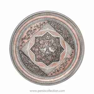 Flower and Bird Ghalam Zani Wall plate 25-30cm