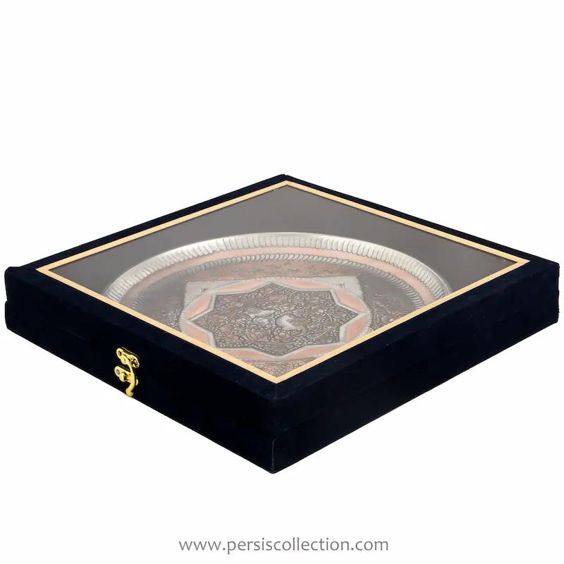 Flower and Bird Persian Ghalam Zani Wall plate