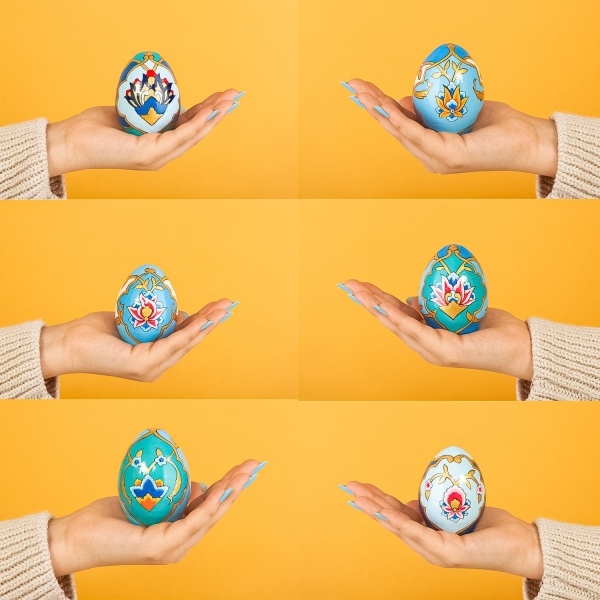 Turquoise Tazhib Nowruz Egg