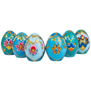 Turquoise Tazhib Nowruz Egg