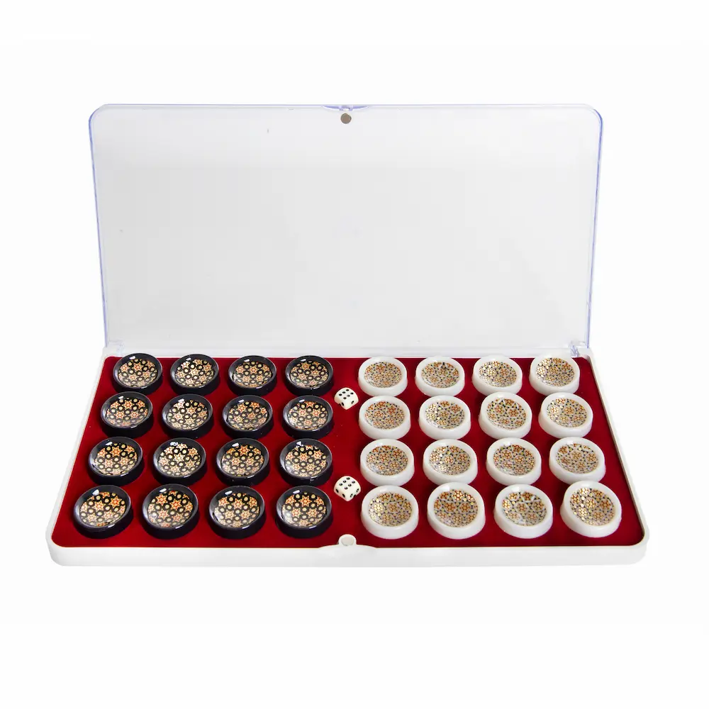 Khatam Backgammon and Chess Set - Tazhib
