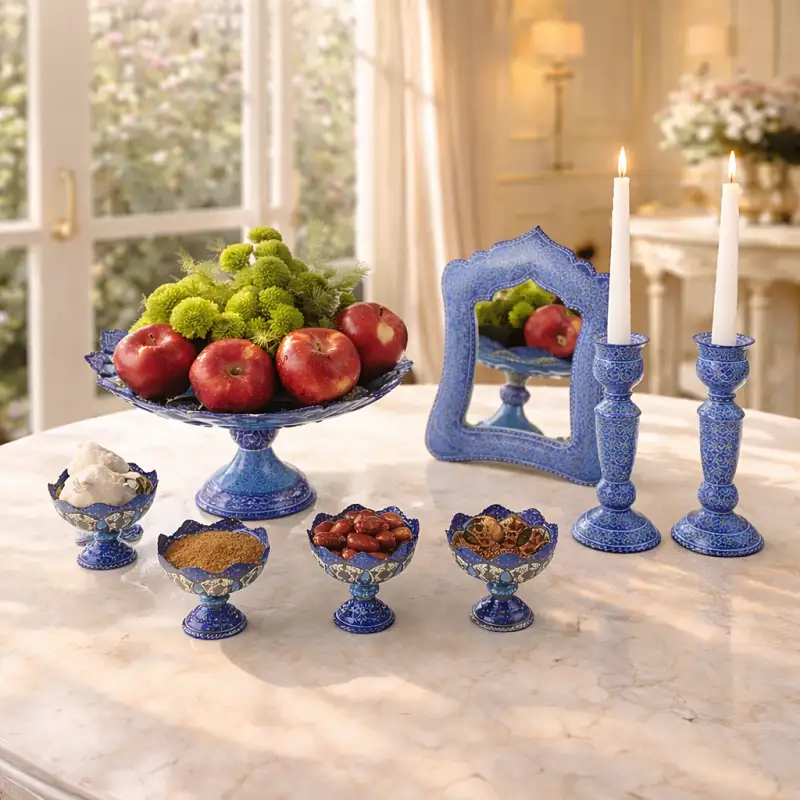 LUXURY Minakari Art Copper Haft Sin Table