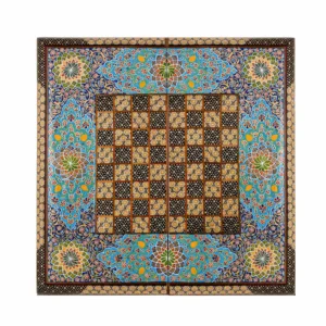 Tazhib Art Khatam Backgammon and Chess Set