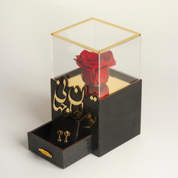 Preserved Rose Freedom Love 18k Gold Earrings