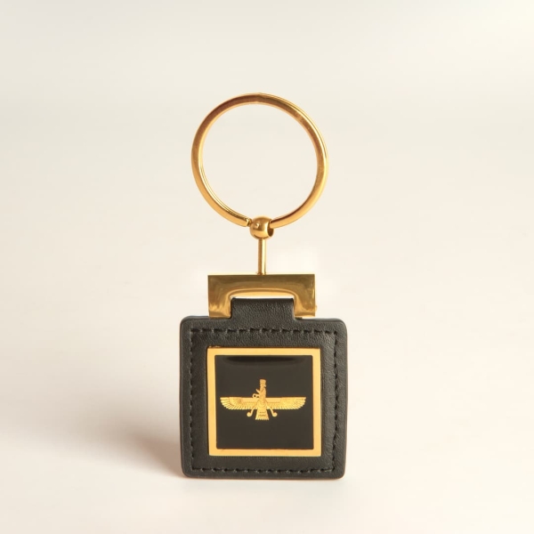 Persian Farvahar Gold Keychain