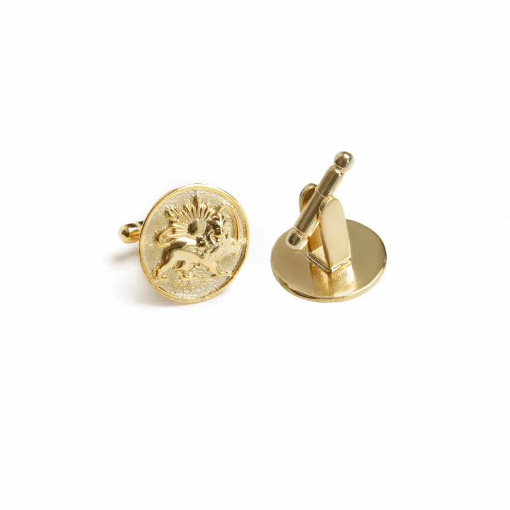 Golden Lion and Sun Cufflinks