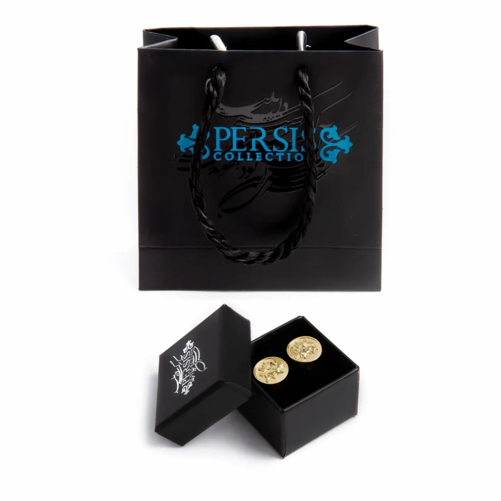 Golden Lion and Sun Cufflinks