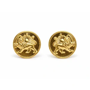 Golden Lion and Sun Cufflinks