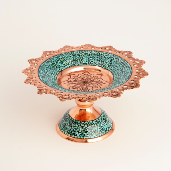 Turquoise Raised Platter, 17cm