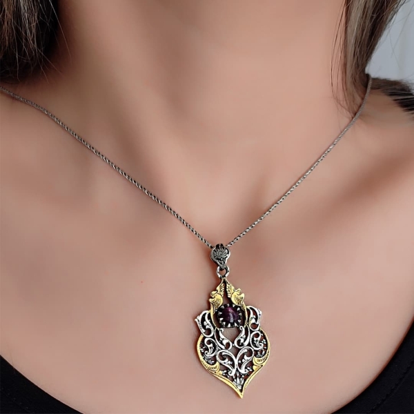 Bird and Gem Necklace