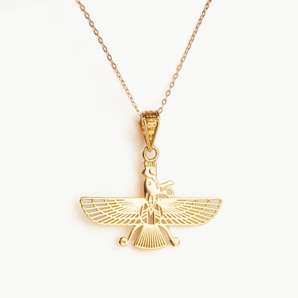 Farvahar 18k Gold Necklace 25mm