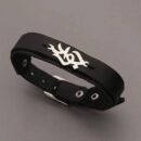 Persian Name Gold - Silver Leather Bracelet