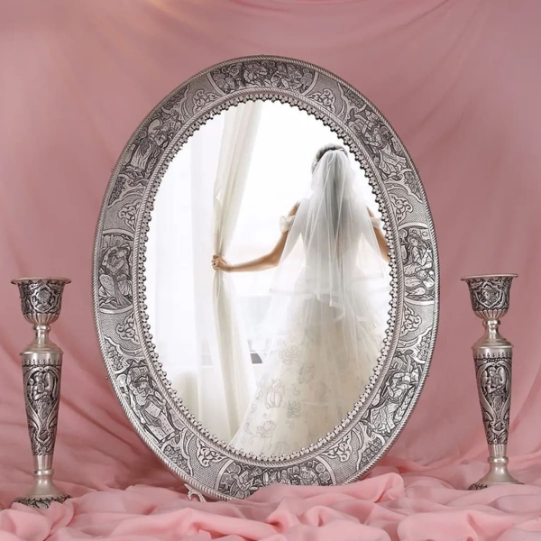 Persian Wedding Oval Mirror Set