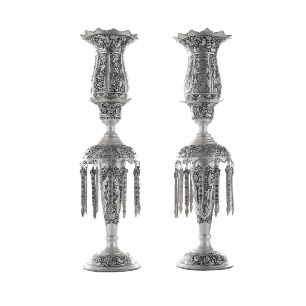 The Dome Silver Ghalamzani Persian Mirror Set
