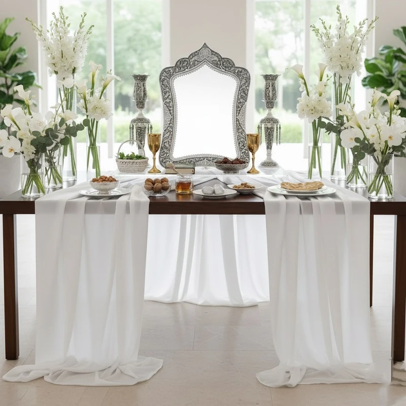 The Dome Silver Ghalamzani Persian Mirror Set