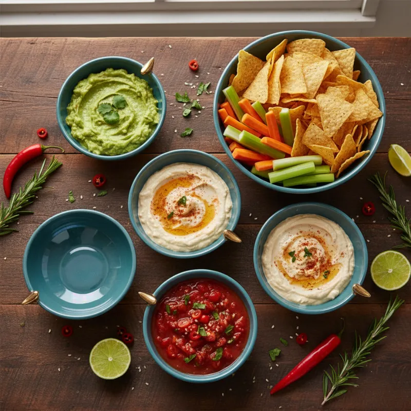 Teal Ceramic Serveware Set