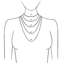 Persian art necklace length chart