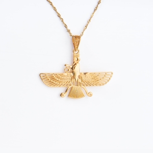 18k Gold Farvahar Necklace 40mm