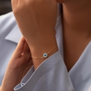 18k Gold Nazar Eye Protection Bracelet