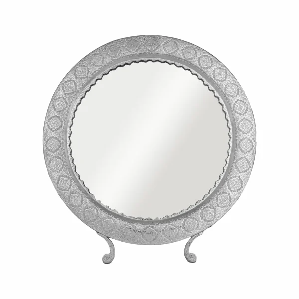 840 Silver Isfahan Ghalamzani Round Mirror Set