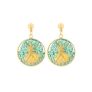 Elegant Sufi Sama Dance Earrings - 24k Gold