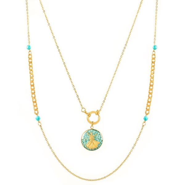 Elegant Sufi Sama Dance Necklace – 24k Gold