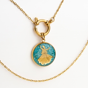 Elegant Sufi Sama Dance Necklace - 24k Gold