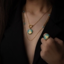 Elegant Sufi Sama Dance Necklace - 24k Gold