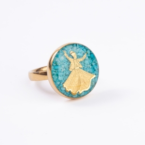 Elegant Sufi Sama Dance Ring - 24k Gold