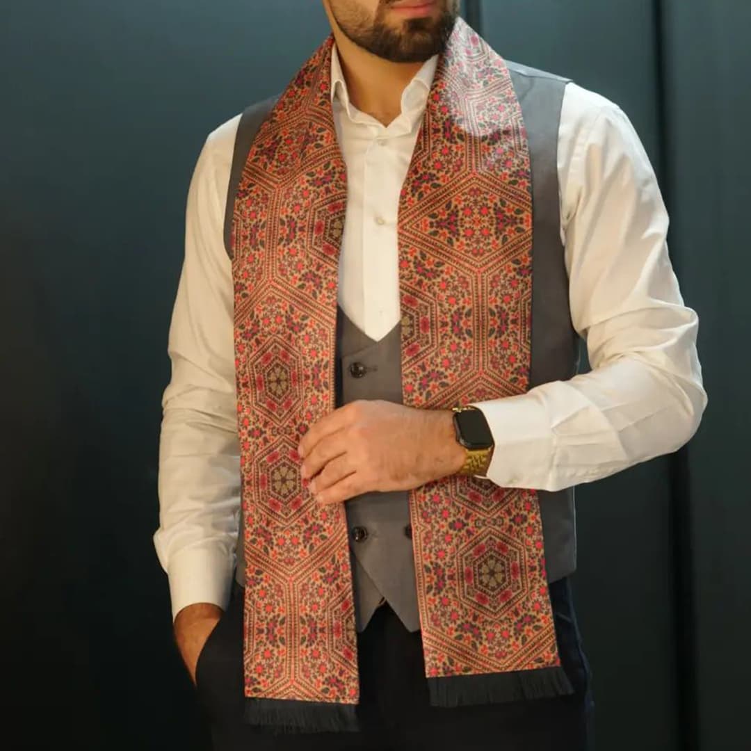 Geometric Floral Persian Neck Scarf