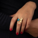 Hich Turquoise Stone Ring
