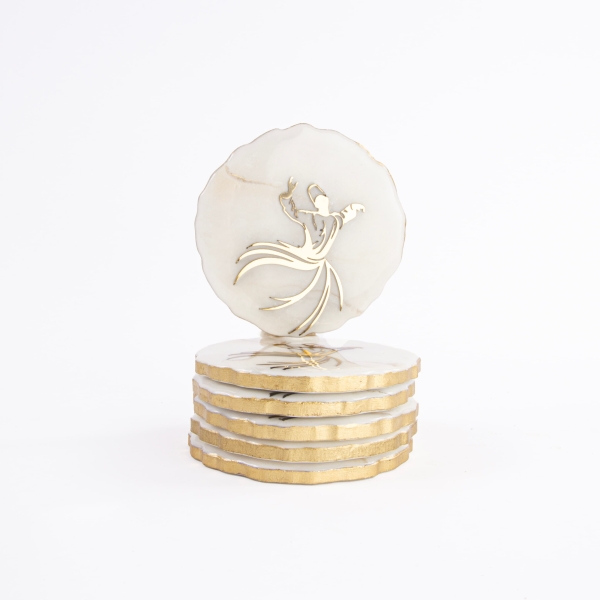 Marble Sufi Dance Coaster – Set of 6