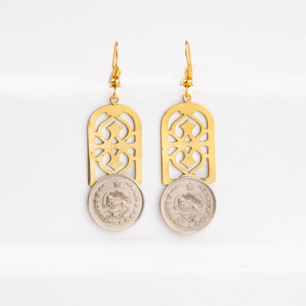 Persian Window Coin Earrings