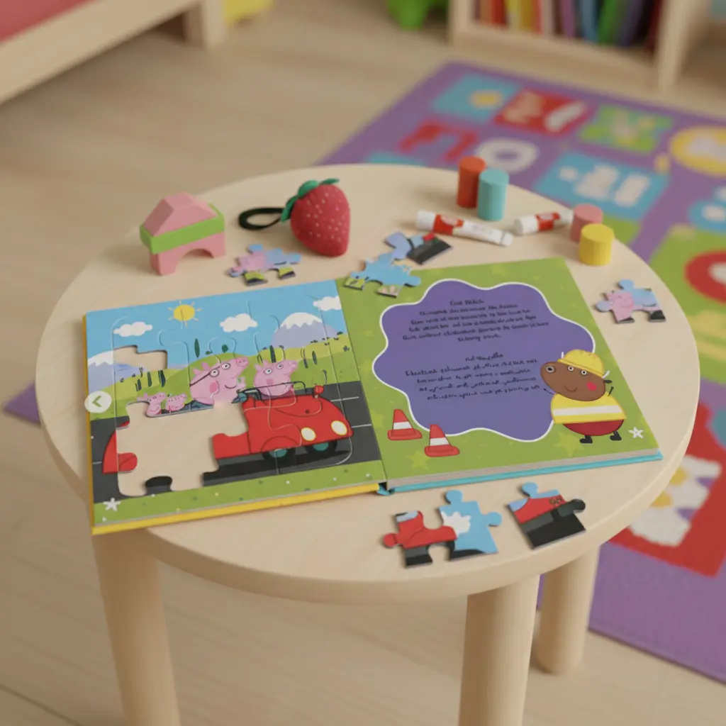 Peppa Pig Puzzle Book – Persian English