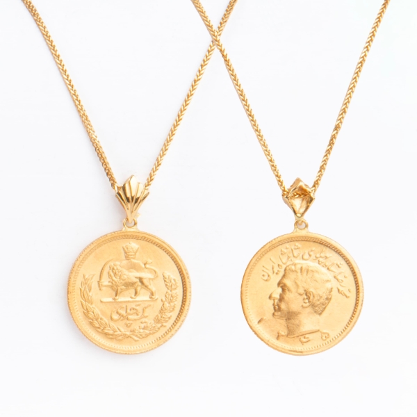Pahlavi store coin necklace