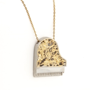 Persian Keys Piano Pendant Necklace