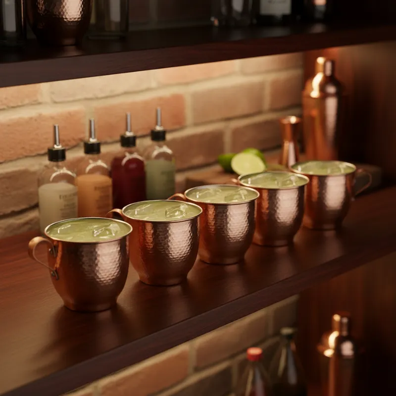 Persian Copper Mug Set of 6