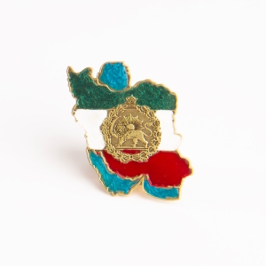 Iran Map Flag Pin Brooch