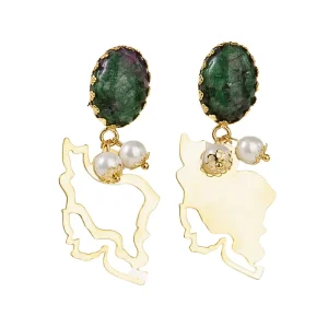 Iranian Atlas Jade Stone Earrings