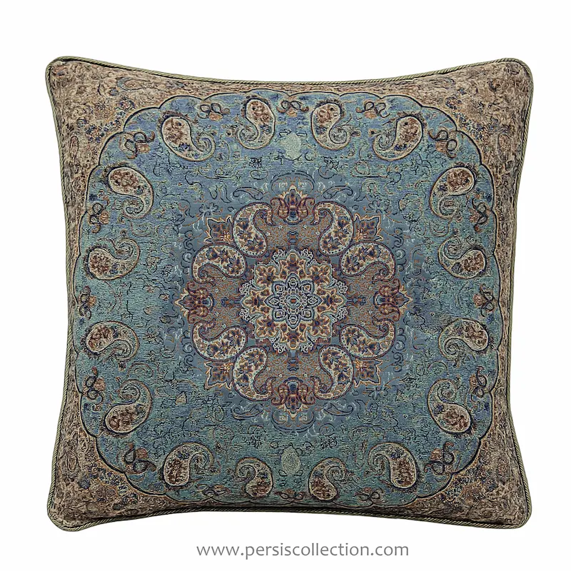 Elegant Green Termeh Cushion Cover