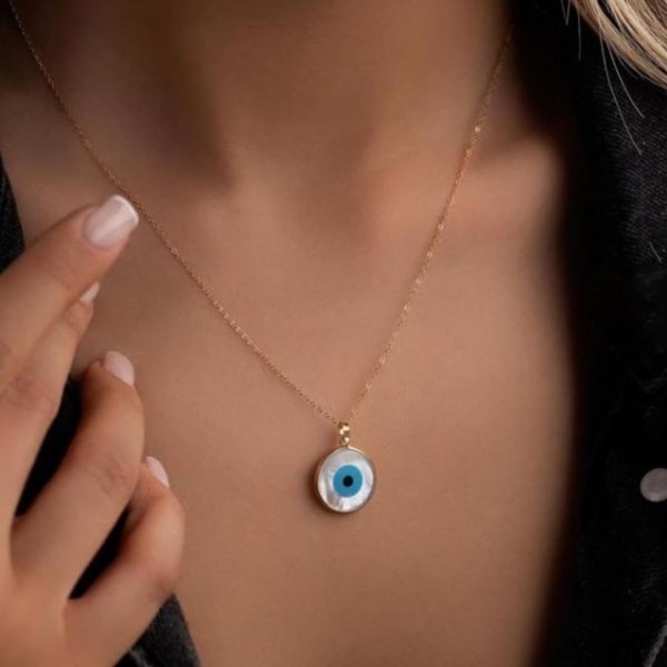 Evil Eye 18k Gold Necklace