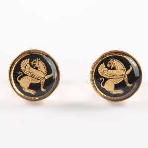 24k Gold Winged Lion Cufflinks
