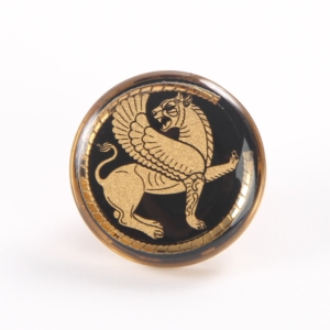 24k Gold Winged Lion Pin Badge