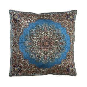 Persian Blue Silk Termeh Cushion Cover