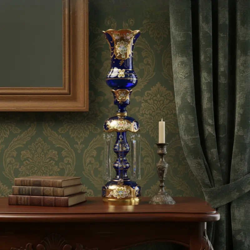 Azure Tulip 18K Gold Plated Laleh Lamp 65cm