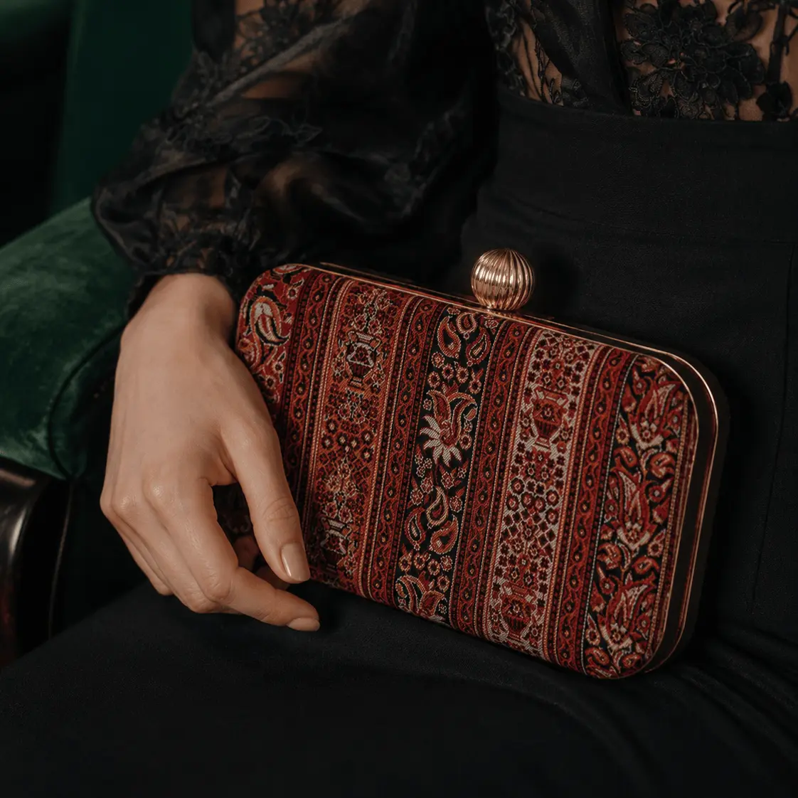 Boteh Jegheh Termeh Clutch Bag