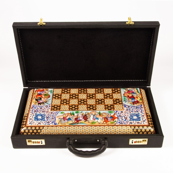 Khatam Backgammon and Chess Set – Chogan 50cm