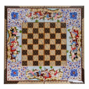Khatam Backgammon and Chess Set – Chogan 50cm