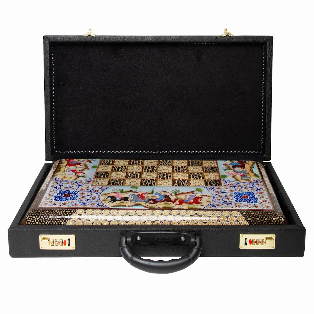 Khatam Backgammon and Chess Set – Chogan 50cm